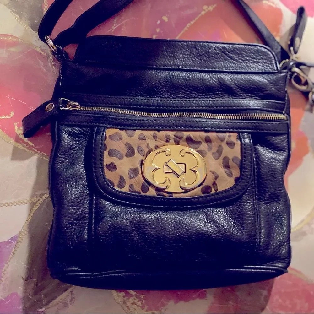 🎁Women’s EMMA FOX Leather Fashion Designer Handbag with Metal Decor 🛍️